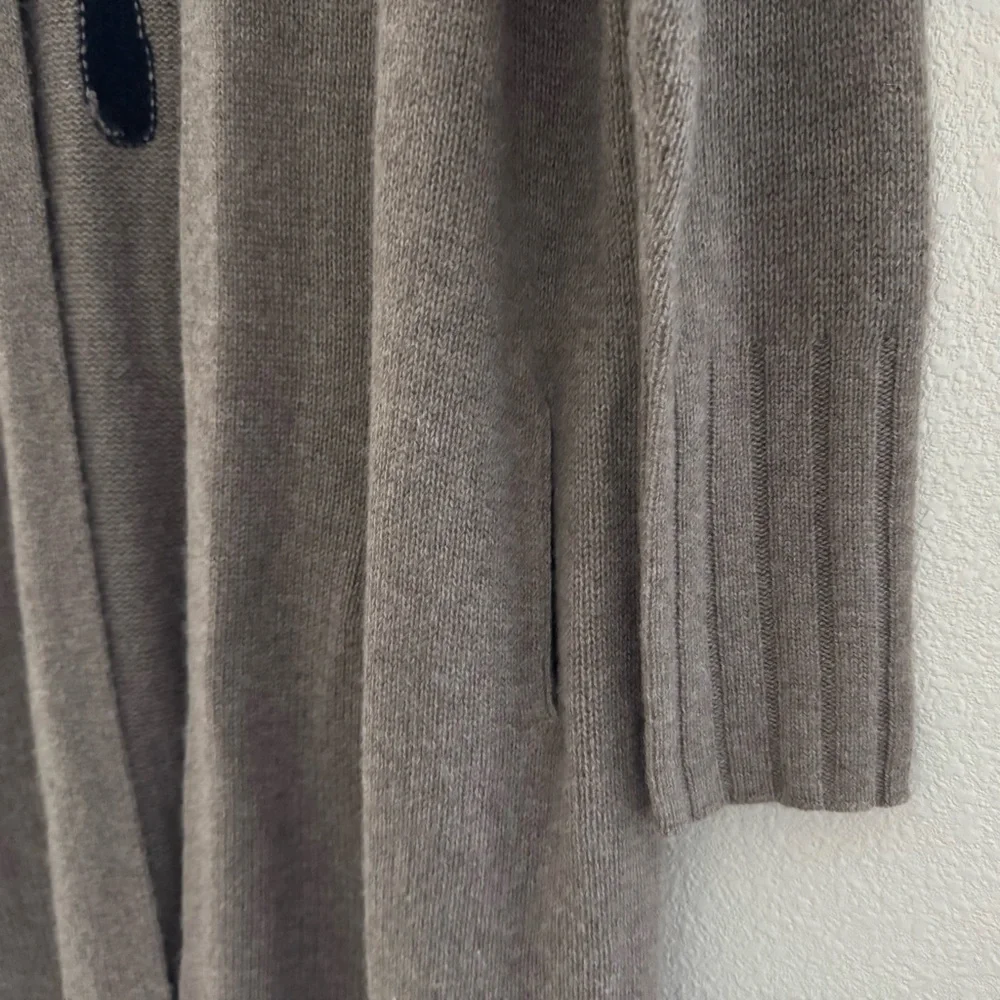 Skull Cashmere Jansen Eye Cardigan Duster Sweater Med Cashmere Boho Chic Brown - Picture 9 of 14